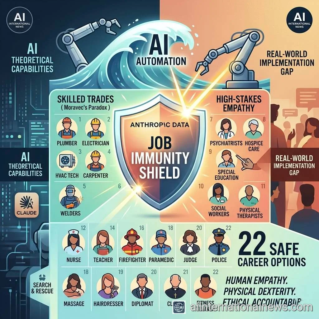 Anthropic Data Reveals 22 Career Paths Completely Safe From AI Automation 