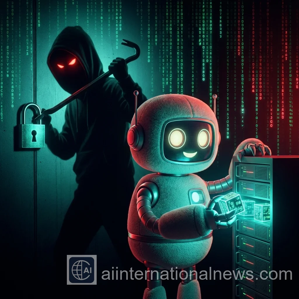 Menacing robot representing the privacy risks of ClawdBot