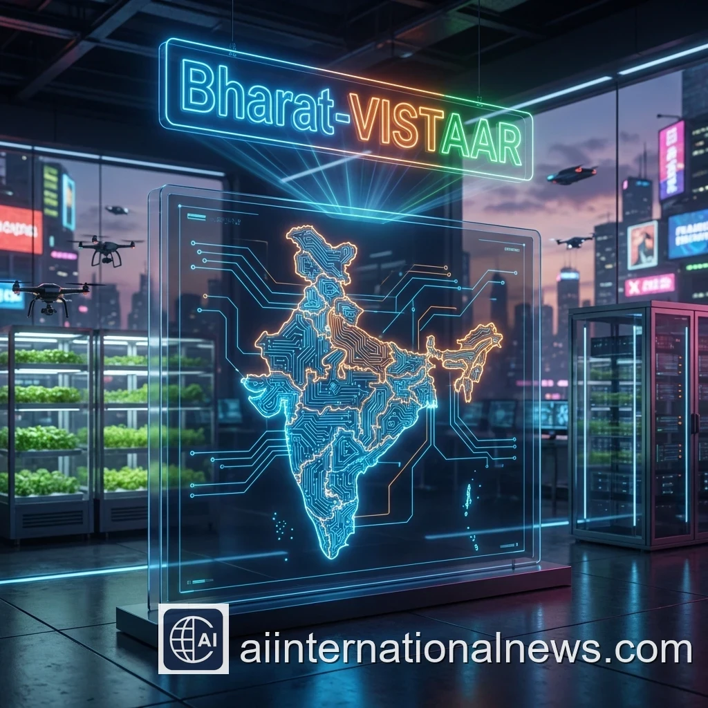India AI Budget 2026 Bharat-VISTAAR hologram