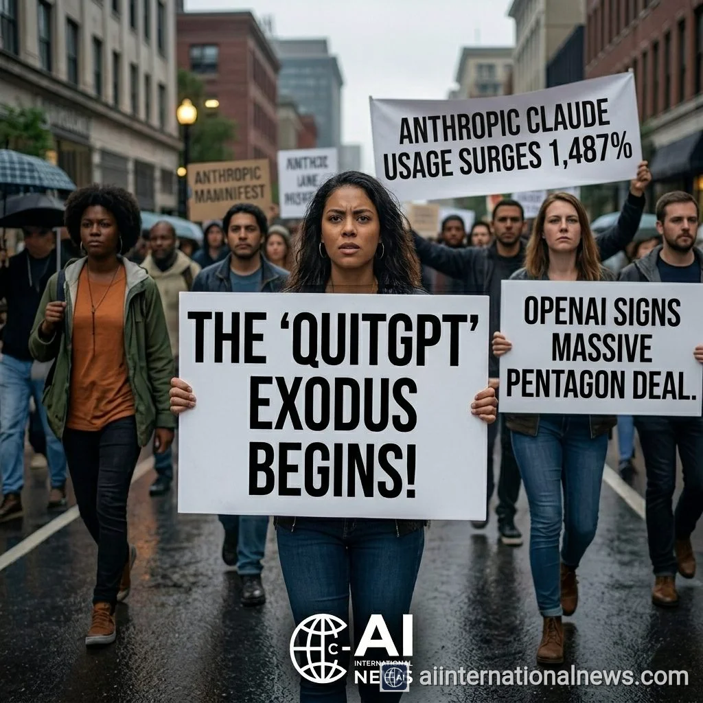 The 'QuitGPT' Exodus: Anthropic Surges 1,487% After OpenAI's Pentagon Deal